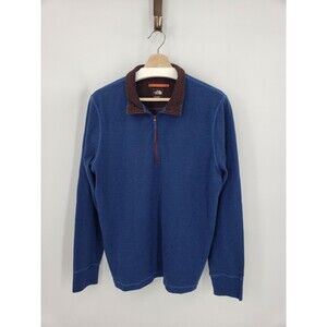 The North Face Copperwood 1/4-Zip Pullover Mock Men's Size Large Navy Blue